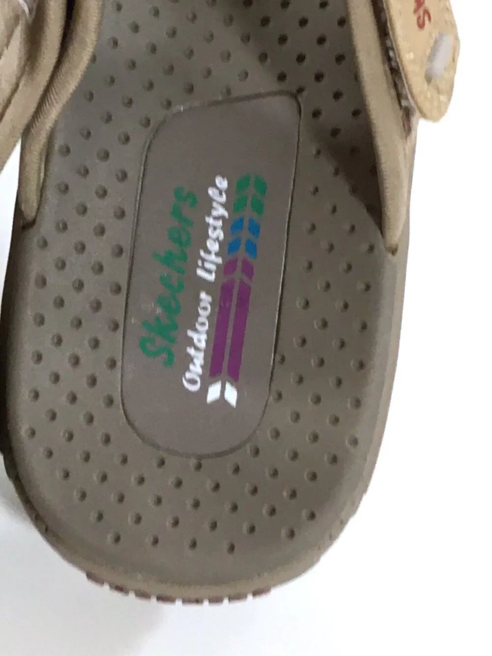 Skechers Reggae Sandals Womens Size 7 Tan Hook Loop Strap 179088S